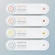 Gear Shape Infographics With Paper Graphic Style N2