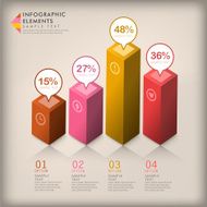 abstract 3d cube infographics N9