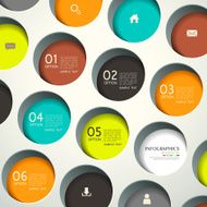 abstract 3d round infographics
