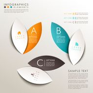 abstract 3d leaf tag infographics