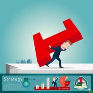 businessman infographics vector illustration N6