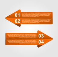 Modern infographic template for a business model as an arrow N2