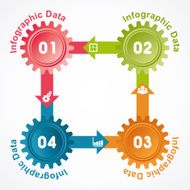 Creative gears Info-graphics options banner N21