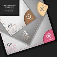 vector abstract 3d paper infographics N36
