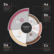 vector abstract 3d Pie Chart infographics N2