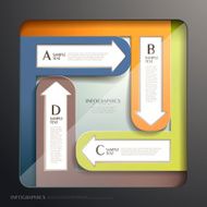 vector abstract 3d paper infographics N37