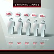 vector abstract 3d man symbol infographics N2