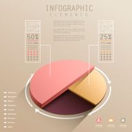 vector abstract 3d Pie Chart infographics N3