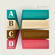 vector abstract 3d paper infographics N42