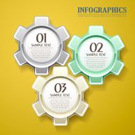 vector abstract 3d gear infographics