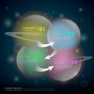 space vector abstract infographics