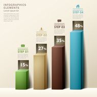modern abstract 3d chart infographics