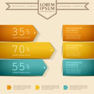 vector abstract 3d paper infographics N43