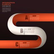 classic abstract 3d paper infographics
