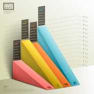 modern abstract 3d chart infographics N2