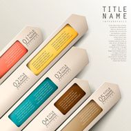 vector abstract 3d paper infographics N44