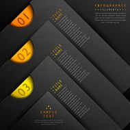 classic abstract 3d paper infographics N2