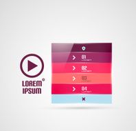 Glossy stripes infographic background