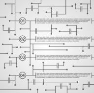 Vector microchip abstract infographic Modern design template