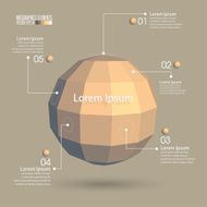 3d Sphere Infographics template N4