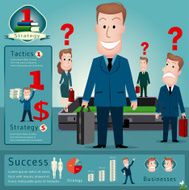 Business man infographics vector illustration N6