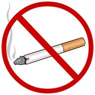 vector cartoon sign no smoking