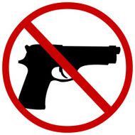 vector sign no guns