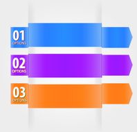 Modern design template with numbered banners N3