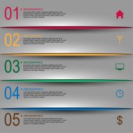 Infographics cut paper
