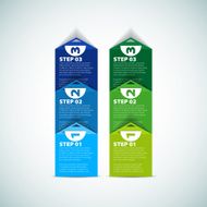 One two three - vector paper progress steps