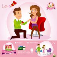 Couples infographics vector illustration