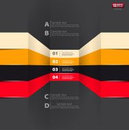 Modern design template with numbered banners N4