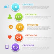 Modern infographics options template