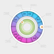 Colorful pie chart infographic