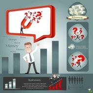 Magnet for business infographics vector illustration N3