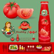 tomato infographics vector illustration