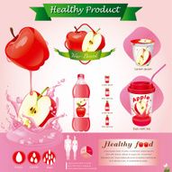 apple infographics vector illustration