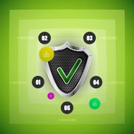 Abstract shield infographic design