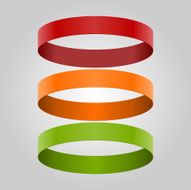 Modern infographic with colored ribbons