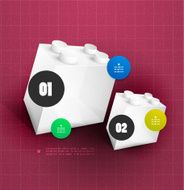 Modern toy blocks infographic design