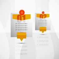 Glossy speech banner infographic design