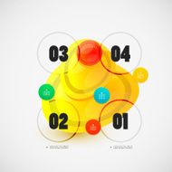 Abstract option banner infogrpahics