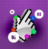 Option steps infographic background