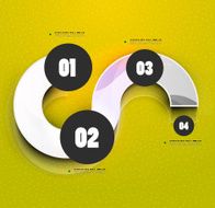 Abstract wave infographic template