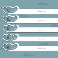 Design Infographic Template-stylized clouds