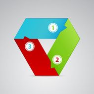single triangle emblem from three colors