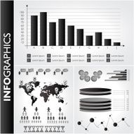 Black and white infographic set N7