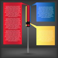Creative infographic banner with screwdriver