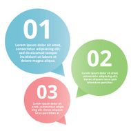 modern glossy option speech bubbles