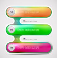 Vector neon colored infographic banners